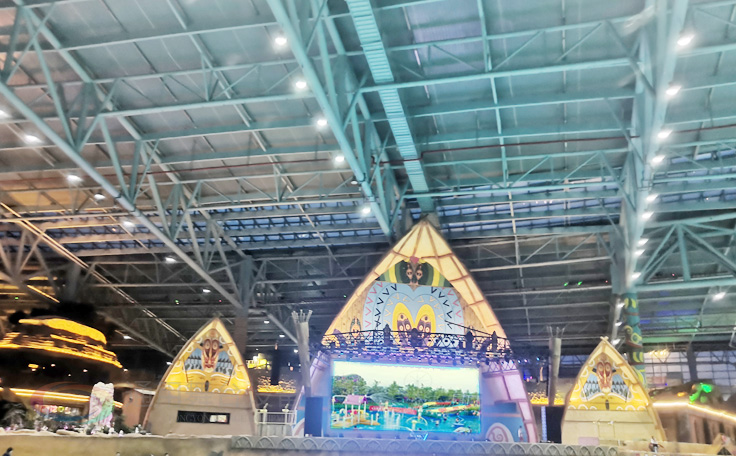 通用舞臺廣州某水世界項目，涉及舞臺燈光、音響及吊桿系統全面竣工，打造沉浸式演藝新標桿